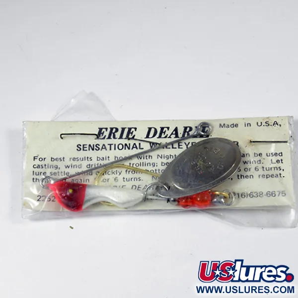Erie Dearie Walleye Killer Lippa, Nikkeli/Valkoinen/Punainen, 14g, #2008