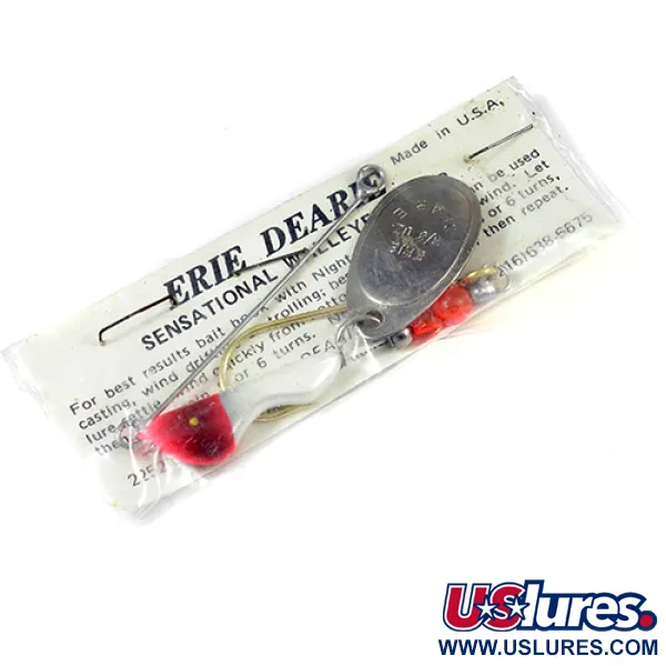 Erie Dearie Walleye Killer Lippa, Puna/Valko, 14g, Alkuperäinen, #2227