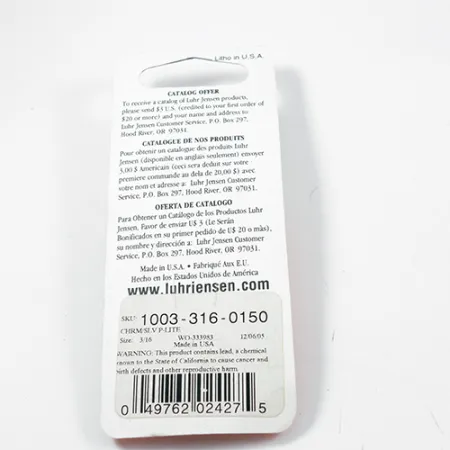 Luhr Jensen Krocodile Lusikka, Nikkeli, 9g, Pitkäheittoinen, #2047