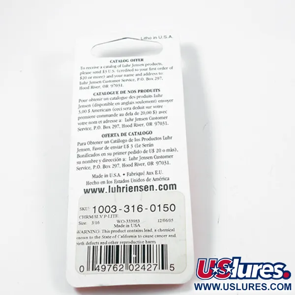 Luhr Jensen Krocodile Lusikka, Nikkeli, 9g, Pitkäheittoinen, #2047