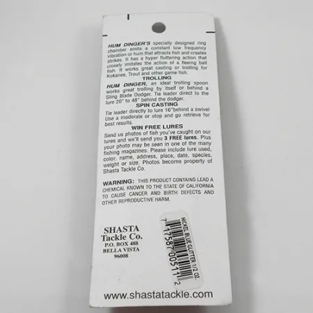 Shasta Humdinger Lusikkauistin, Nikkeli / Sininen, 14g, #2049