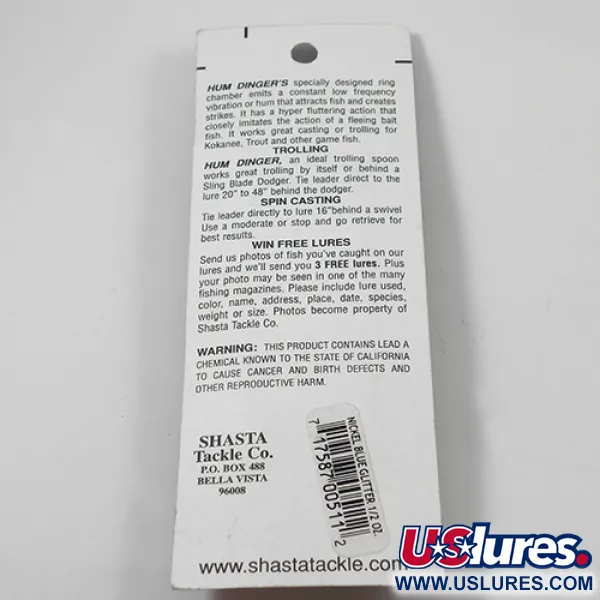 Shasta Humdinger Lusikkauistin, Nikkeli / Sininen, 14g, #2049