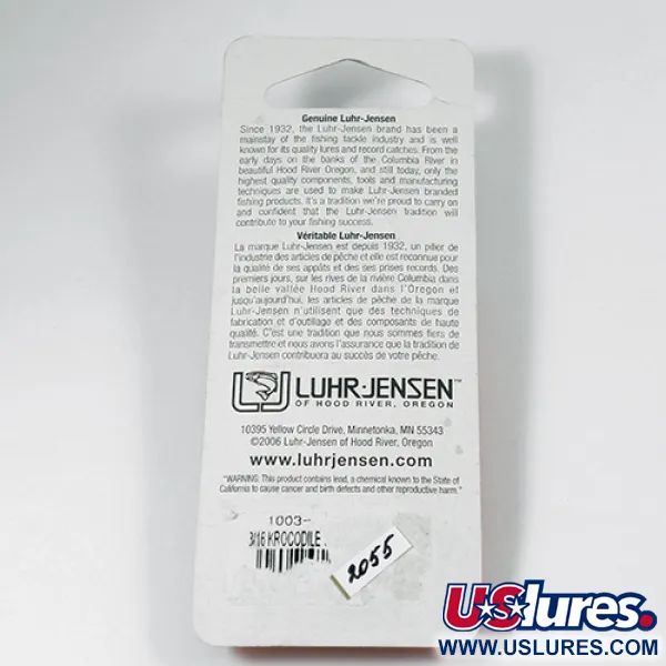 Luhr Jensen Krocodile Lusikka, Nikkeli / Sininen, 9g, Iskupiste, #2055