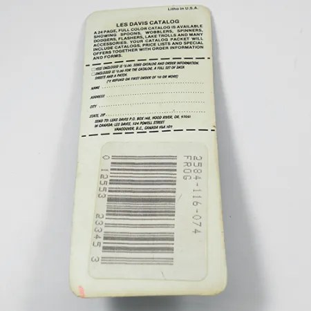 Luhr Jensen Les Davis Bang Tail Lippa, Frog, 2g, Kultalehti, #2077