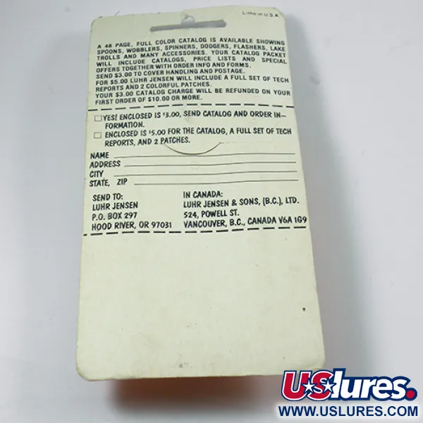 Luhr Jensen TEE Spoon Lusikka, Nikkeli / Punainen, 7g, Vintage, #2078