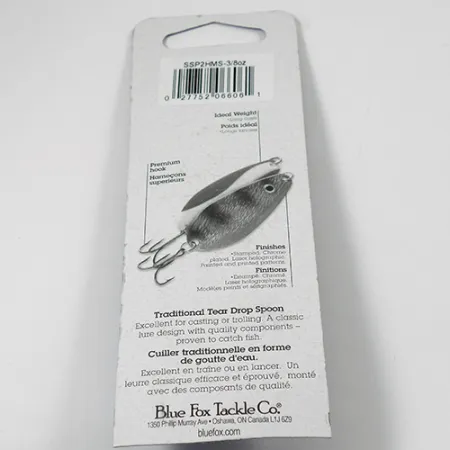 Blue Fox Strobe Tear Drop Lusikka, Vasaroitu nikkeli, 11g, #2079