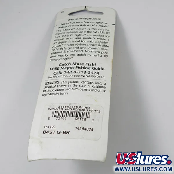 Mepps Aglia 4 dressed Lippa, Messinki, 10g, Oravanhäntä, #2105