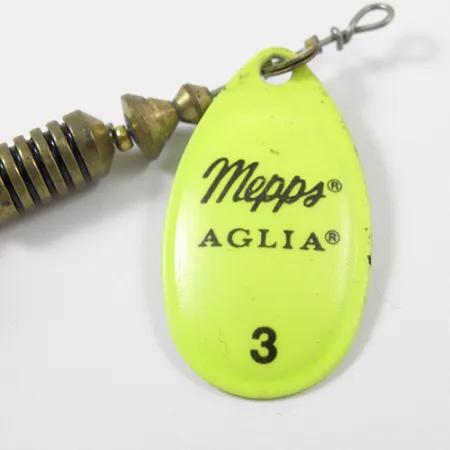 Mepps Aglia 3 Lippa, Fluoresoiva Keltainen, 7.3g, Bucktail, #2170