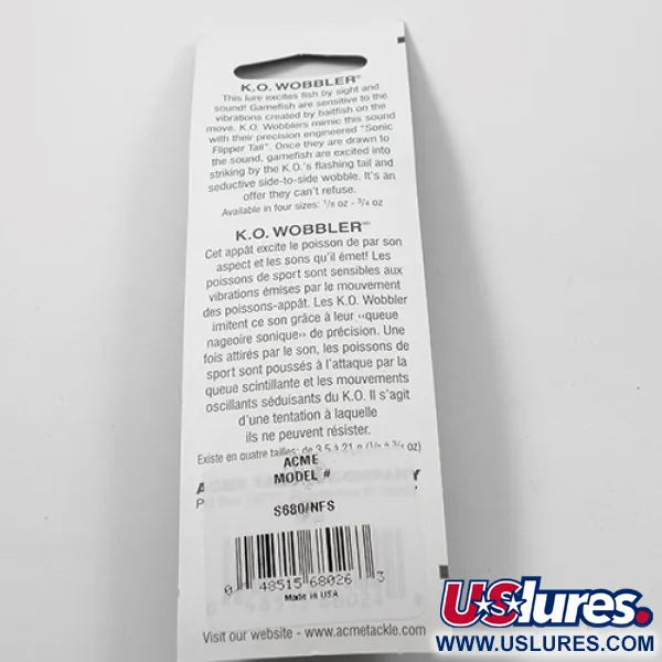 Acme K.O. Wobbler UV Lusikka, Nikkeli/UV, 21g, UV-hohto, #2216