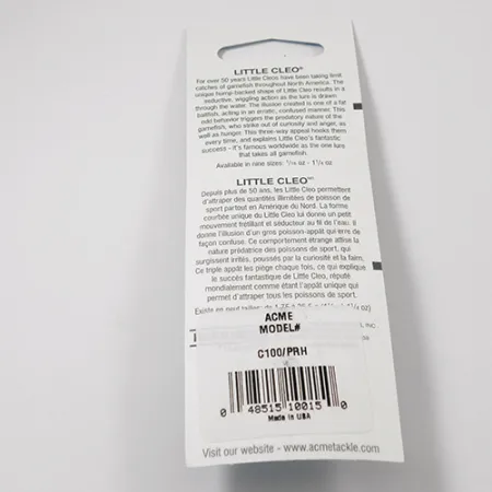 Acme Little Cleo Lusikka, Valkoinen / Punainen, 9,5g, Käyttämätön, #2219