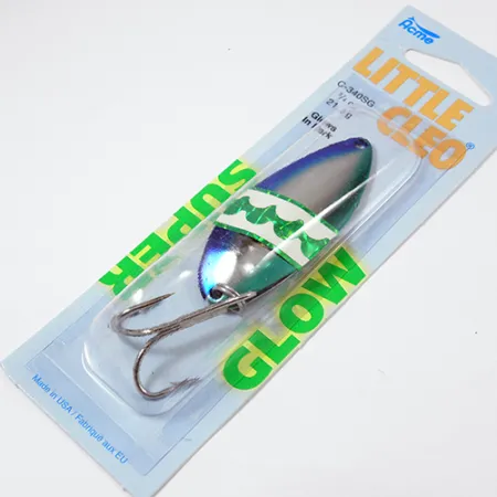 Acme Little Cleo Glow Lusikka, Sini-Vihreä, 21g, UV-aktiivinen, #C340TSG/BGD