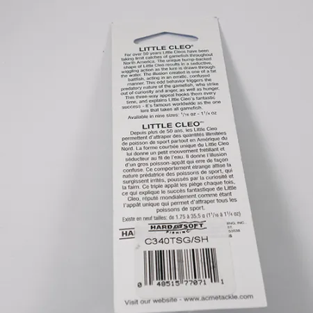 Little Cleo Glow Lusikkauistin, Chartreuse Orange, 21g, #C340TSG/SH