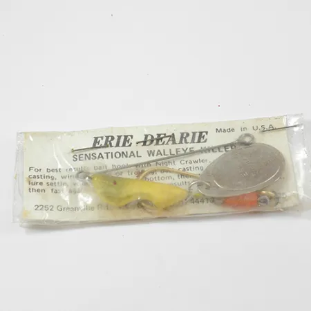 Erie Dearie Walleye Killer Lippa, Nikkeli/Keltainen, 14g, #2228