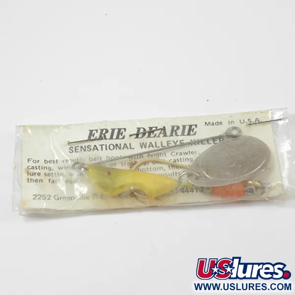 Erie Dearie Walleye Killer Lippa, Nikkeli/Keltainen, 14g, #2228