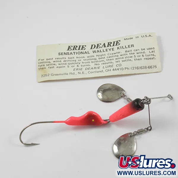 Erie Dearie Walleye Killer Spinner, Nikkeli/Punainen, 17g, USA, #2236