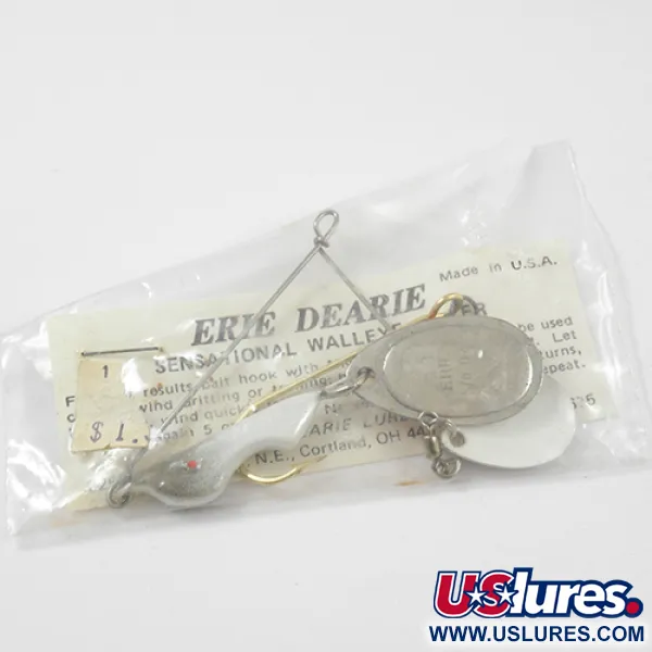Erie Dearie Walleye Killer Viehe, Valkoinen / Nikkeli, 9g, #2275