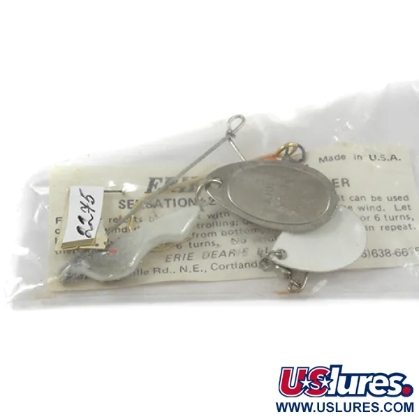 Erie Dearie Walleye Killer Viehe, Valkoinen / Nikkeli, 9g, #2275