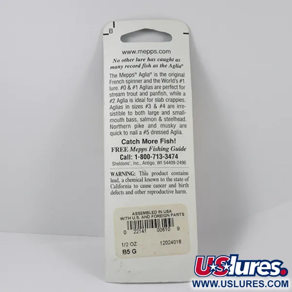 Mepps Aglia 5 Lippa, Hopea, 14g, Kartiorotaatio, #2299