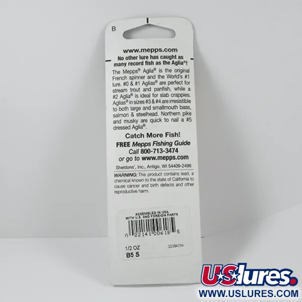 Mepps Aglia 5 Lippauistin, Nikkeli, 14g, Fluoresoiva Houkutin, #2279