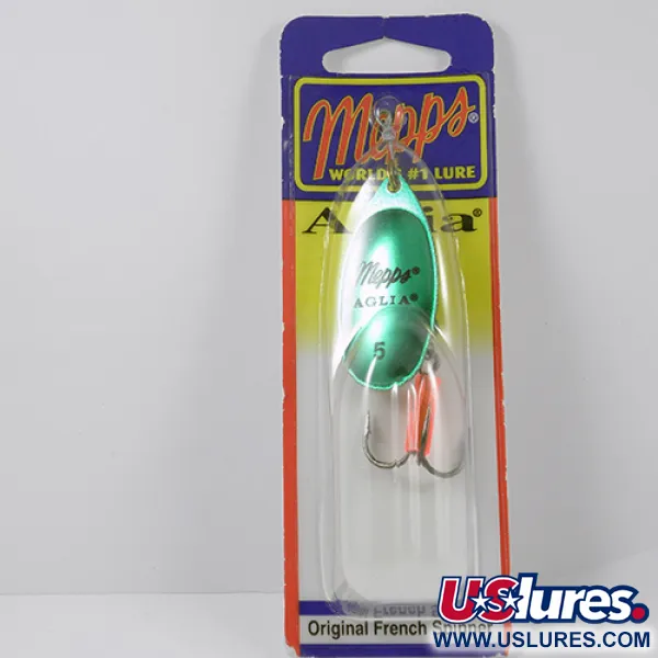 Mepps Aglia 5 Lippa, Platinum Green, 14g, Houkutinputki, #2281