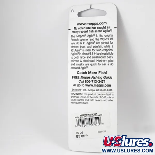 Mepps Aglia 5 Lippa, Platina-vaaleanvihreä, 14g, Välitön Pyörintä, #2286