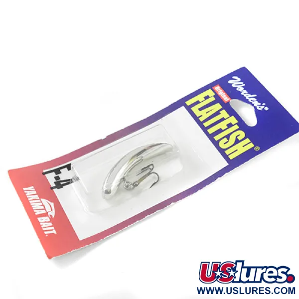 Yakima Bait FlatFish F4 Vaappu, Hopea, 4cm, Uistelu, #2288