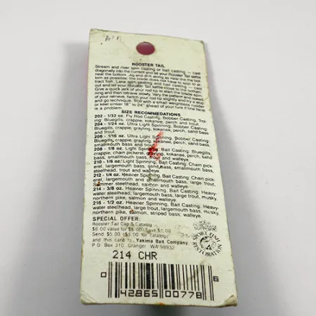 Worden’s Original Rooster Tail 5 Lippa, Gold / Chartreuse, 12g, #2364