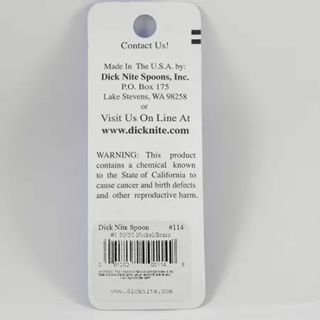 Dick Nite #1 Vetolusikka, Nikkeli / Kulta, 1g, #2368