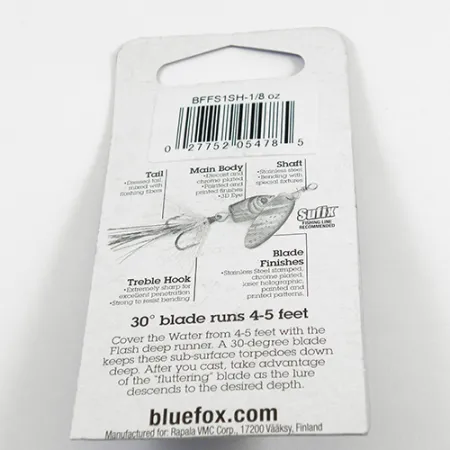 Blue Fox Flash Deep Runner Lippa, Hopea/Sateenkaari, 4g, #2409