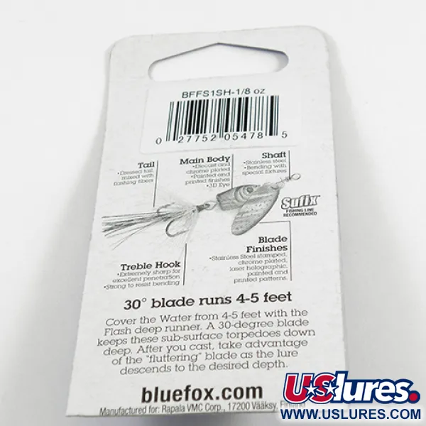 Blue Fox Flash Deep Runner Lippa, Hopea/Sateenkaari, 4g, #2409