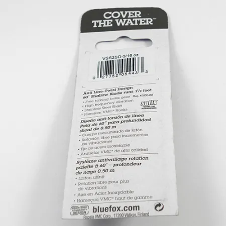 Blue Fox Vibrax Shallow Lippa, Sateenkaari, 6g, Matalaan Veteen, #2411