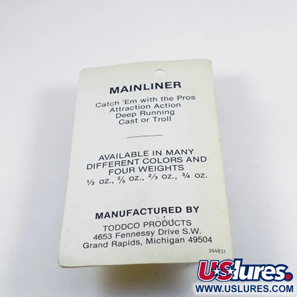 TODDCO Main liner Lusikka, Valkoinen / Nikkeli, 11g, 3x Strong Hook, #2439