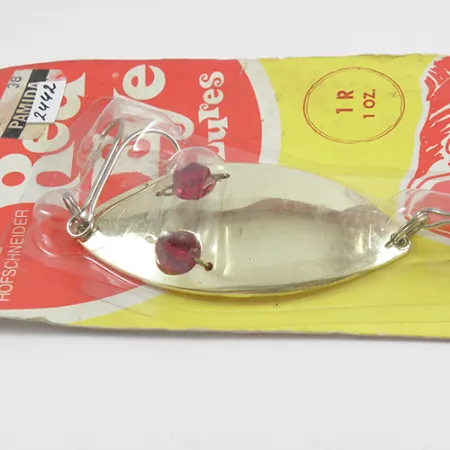 Hofschneider Red Eye Wiggler Lusikka, Kulta, 28g, Punaiset silmät, #2442