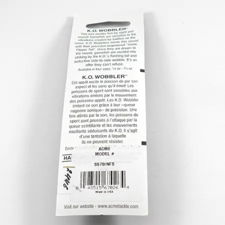 Acme K.O. Wobbler UV Lusikkauistin, Nikkeli/UV Orange, 14g, UV, #2446