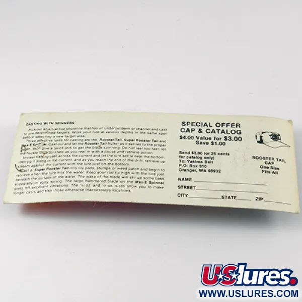 Worden’s Original Rooster Tail 6 Lippa, Hopea/Vaaleanpunainen, 15g, #2597