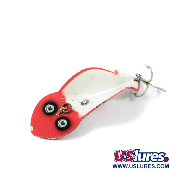 Buck Perry Spoonplug Metalliviehe, Puna/Valkoinen, 10g, Klassikko, #2705