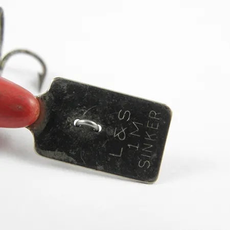 L&S Bait MirrOlure Uppoava Vaappu, Puna/Valko, 2.5g, Uintilevy, #2748