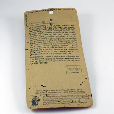 Luhr Jensen Krocodile Die #3 Glow Lusikka, Valko/Sininen, 14g, #2803