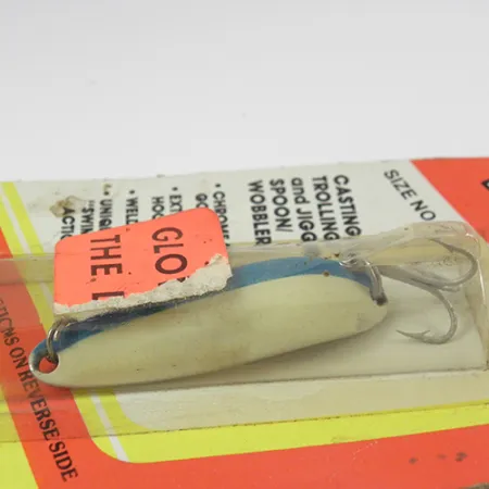 Luhr Jensen Krocodile Die #3 Glow Lusikka, Valko/Sininen, 14g, #2803