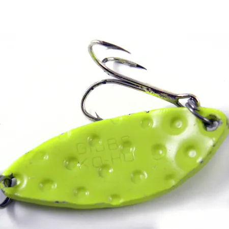 Gibbs KOHO Lusikkauistin, Chartreuse, 14g, Vasaroitu pinta, #2813