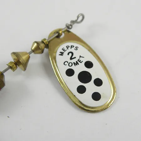 Mepps Comet 2 Dressed Lippa, Messinki / Valkoinen, 4,5g, #2818