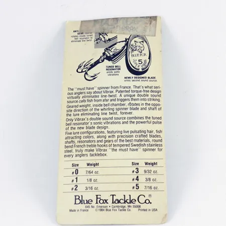 Blue Fox Super Vibrax 3 Lippa, Hopea, 8g, Anti-kiertymä, #2848