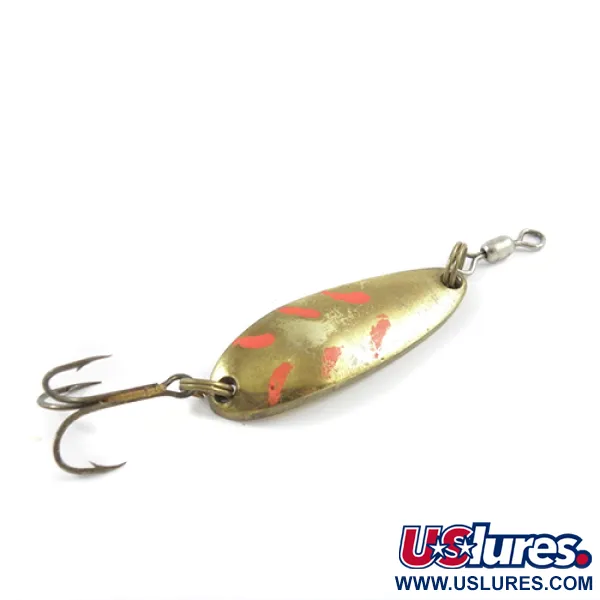 Luhr Jensen Krocodile Lusikka, Messinki, 9g, Punaiset täplät, #2899