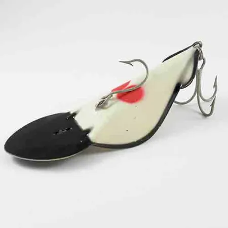 Buck Perry Spoonplug, Valkoinen/Musta, 28g, Syvännekalastus, #2914