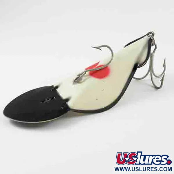 Buck Perry Spoonplug, Valkoinen/Musta, 28g, Syvännekalastus, #2914