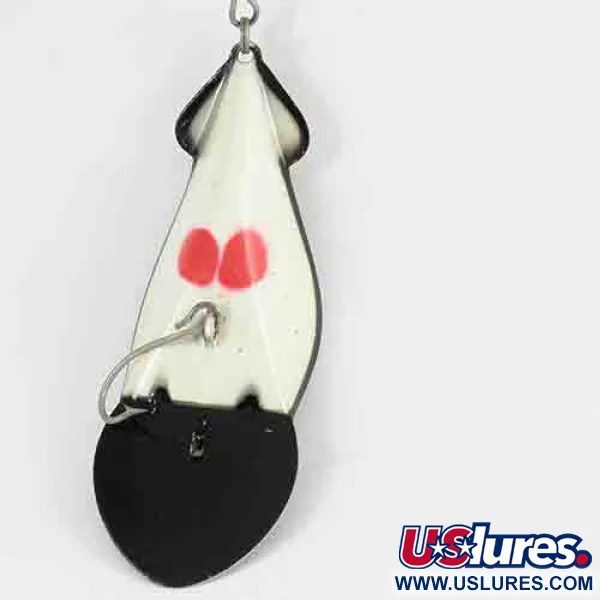 Buck Perry Spoonplug, Valkoinen/Musta, 28g, Syvännekalastus, #2914