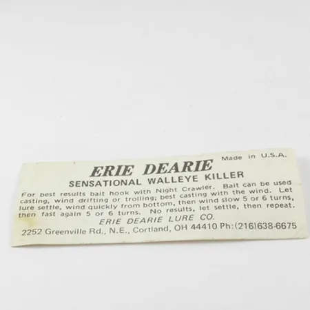 Erie Dearie Walleye Killer Lippauistin, Nikkeli / Punainen, 12g, #2932