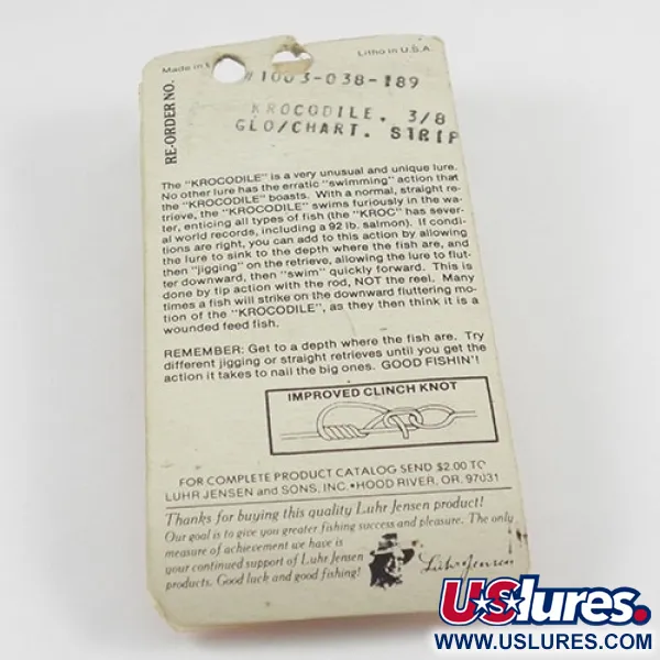 Luhr Jensen Krocodile Die #3 Glow, Valkoinen/Keltainen, 14g, #2935