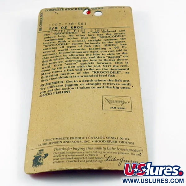 Luhr Jensen Krocodile Die #3 Lusikka, Valkoinen/Punainen, 17,7g, #2936