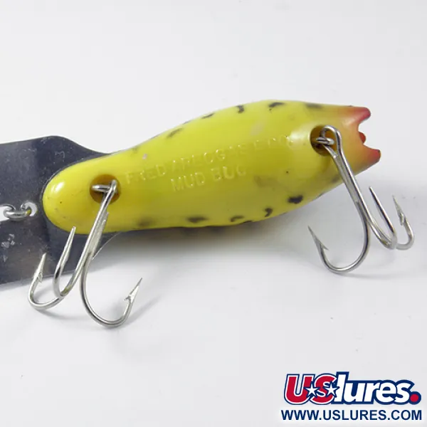 Fred Arbogast Mud Bug Vaappu, Keltainen / Musta, 14g, Metallilevy, #2985